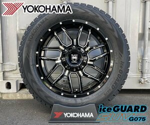 車検対応 タイタン アルマダ Black Mamba BM7 国産20インチスタッドレスタイヤホイール YOKOHAMA iceGuard G075 275/55R20