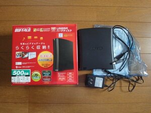 【中古】BUFFALO ターボUSB機能/省電力モード搭載 外付けハードディスク 500GB HD-CL500U2