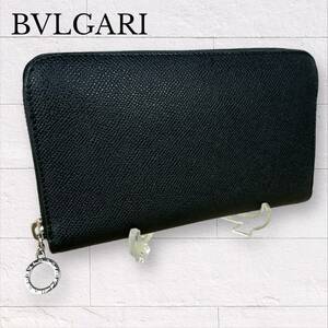 ブルガリ BVLGARI ラウンドファスナー長財布 ジップアラウンドウォレット ロゴサークルファスナー 36933 ブラック