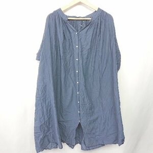 ◇ merlot メルロー 半袖 シャツ サイズ1 ブルー レディース E