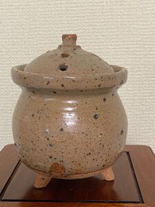 京燒香爐香道具 南蛮手 手捻り 時代物