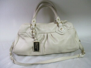 MARCBYMARCJACOBS マークジェイコブス 白系革製バッグ（USED）10525