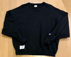 WTAPS X CHAMPION ACADAMY CREWNECK SWEATSHIRT WT-0691 BLACK M 中古 ダブルタップス x チャンピオン アカデミー クルーネック ブラック