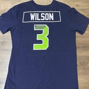 NFL シアトル・シーホークス ラッセル・ウィルソン Tシャツ (ユニフォームデザイン) Seattle Seahawks Russell WilsonJersey shirt