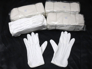 0D48MG4 [訳あり] 白手袋 [M] 48双 【イボ付き】業務・フォーマル・礼装・マーチバンド等 コットン [長期保管] 未使用品 売り切り