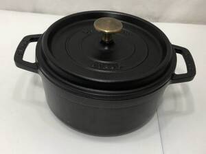 STAUB ストウブ LA COCOTTE ラ・ココット 18cm ブラック 黒 Q