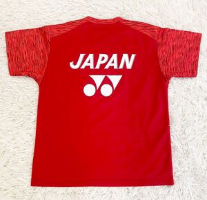 極美品　YONEX　ヨネックス　JAPAN　日本代表モデル　半袖　ドライ素材　半袖　Tシャツ　トップス　メンズ　Lサイズ　デッドストック