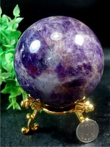 天然～愛の守護石～夢幻紫水晶アメジスト丸玉179G1-88G08D