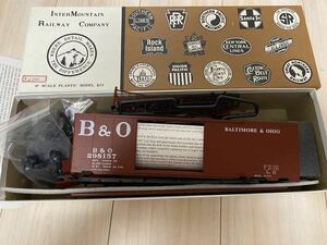 Oゲージ　塗装済み　インターマウンテン　Inter Mountain アメリカ型貨車ブラキット　1937 B&O 40’ box car