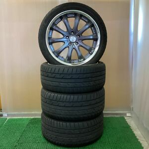 【393】WORK ワーク VARIANZA社外アルミセット19x8.5J,9.5J+40 114.3-5H中古品4本