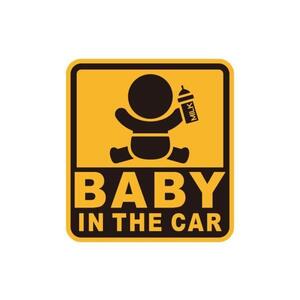 セイワ SEIWA WA120 セーフティーサイン BABY IN THE CAR　仕様：外貼り／内貼り兼用タイプ