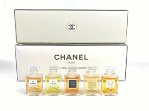 満量　シャネル　CHANEL　FRAGRANCE WARDROBE　ミニ香水　No.5/No.19/COCO/COCO MADEMOISELLE/ALLULE　ボトル　3.5ml×5本セット　YK-7560