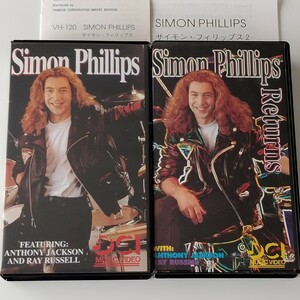 【日本語解説付/教則ビデオ2巻セット】SIMON PHILLIPS サイモン・フィリップス/RETURNS(VHO120,128)DCI/世界最高峰ドラマー DRUM ドラムVHS