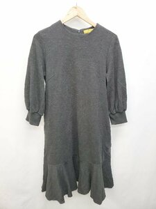 ◇ URBAN RESEARCH ROSSO バックジップ 長袖 膝丈 ニット ワンピース サイズ38 ブラック系 レディース P