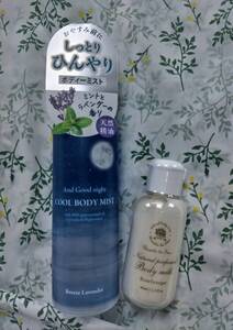 釋龜【新品】And Good night COOL BODY MIST しっとり ひんやり ボディ ミスト ミント ラベンダーの香り 100ml 寝る前に　　　　　（検 皿