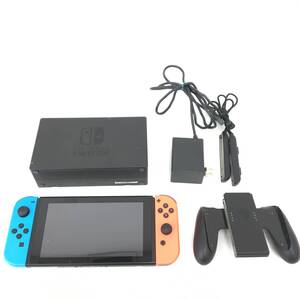 ■送料無料【NintendoSwitch 本体　ジョイコンネオンブルー・レッド】箱無欠品有/ニンテンドースイッチ本体/ジャンク/１円～（P163）