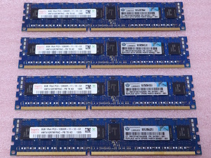 ◆Hynix HMT41GR7MFR4C-PB 4枚セット *PC3-12800R/DDR3-1600 ECC REG/Registered 240Pin DDR3 RDIMM 32GB(8GB x4) 動作品