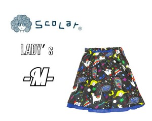 送料無料 レディースM◇SCOLAR◇総柄スカート