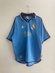 A7/172★レア★La Liga★ポルトガル製★アディダス adidas レアルマドリード Real Madrid 99-01 サード 3rd ユニフォーム 日本正規品☆2XO