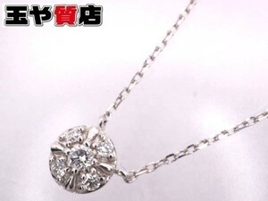 4℃ 美品 ダイヤ デザイン ネックレス pt850 プラチナ