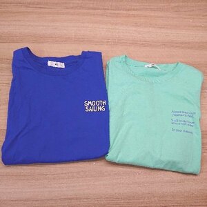 ◇ 《 WEGO ウィゴー まとめ売り２点セット サイズS プリント ラウンドネック Tシャツ レディース 》 E