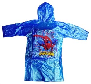 スパイダーマン レインコート ジュニア 10サイズ 背袋付き MARVEL Spider-Man キャラクター 雨合羽 海外輸入品 雑貨[未使用品]
