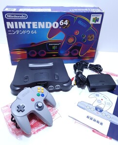 N64 任天堂 ニンテンドー64 NINTENDO64コントローラーACアダプタ+メモリー拡張パック ハイレゾパック NUS-007 箱付 動作品/ 美品(M-50)