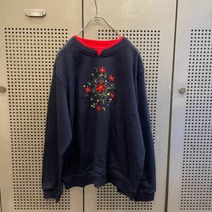 古着　ヴィンテージ　vintage sweat スウェット　トレーナー　刺繍　レトロ　個性派