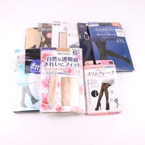 エル/グンゼ他 ストッキング タイツ 9点セット 未使用 スリムウォーク など L-LL まとめて 大量 レディース ELLE etc.