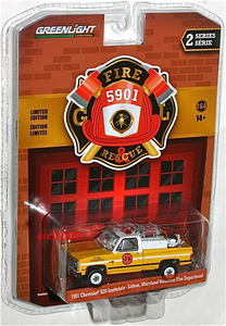 Greenlight 1/64 1981 Chevrolet ScottsdaleシボレーK20 スコッデール 消防車Lisbon Fire Department MarylandグリーンライトFire & Rescue