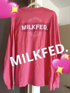 新品タグ付き♡MILKFED.バックロゴカットソー　ピンク