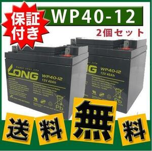 【保証書付き】送料無料 電動車バッテリー 2個SET (WP40-12) YAMAHA マイメイト(YM10A YM113輪タイプ) クボタ