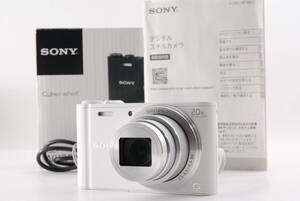 動作品 ソニー SONY Cyber-shot DSC-WX350 サイバーショット 白 ホワイト コンパクトデジタルカメラ 箱 取説 充電ケーブル付 管N8727