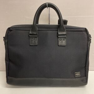 営YY87-100Y PORTER ポーター ビジネスバッグ ブリーフケース バッグ ブラック 吉田カバン W約40cm H約26cm D約8cm