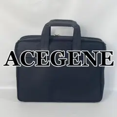 【美品】ACEGENE エースジーン ビジネスバッグ レザー ブラック