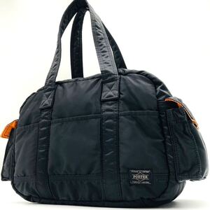 1円●美品●PORTER ポーター タンカー ダッフル バッグ ボストンバッグ ハンドバッグ メンズ レディース ブラック 黒