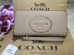 COACH 長財布 財布 コーチ アコーディオンラウンドジップ キース ヘリング