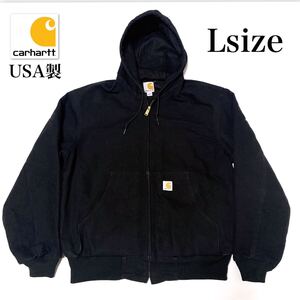 Carhartt カーハート アクティブジャケット ブラック USA製 パーカー Active Jacket ジャケット フルジップ ダック 