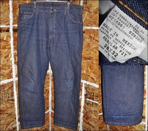 36x32 ディッキーズ Dickies 濃紺デニム ストレートジーンズ ワークウエア ワイド バギー K20B562