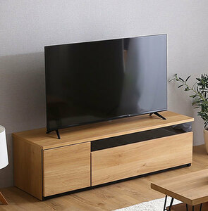 日本製 テレビ台 テレビボード 120cm幅 完成品 国産 ローボード ナチュラル色