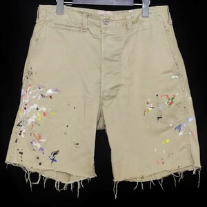 GALLERY DEPT. Ricky Shorts サイズ28 ベージュ ギャラリーデプト ペイントハーフパンツ カットオフリッキーショーツ ショートパンツ