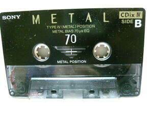 使用済み　中古　　カセットテープSONY　CDix4　Type4　メタル　70分　1本　爪なし　No645　
