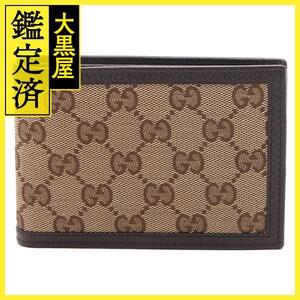 GUCCI　グッチ　GG二つ折り財布　キャンバス/カーフ　292534　2148103722912　【205】