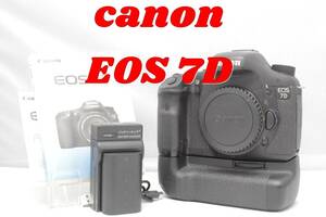 Canon EOS 7D ボディ バッテリーグリップ　BG-E7　難アリ キヤノン　キャノン　一眼レフ　デジカメ