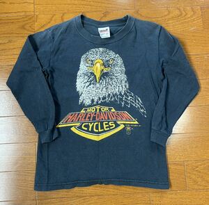 ヴィンテージ　1987 バーアンドシールドロゴ　ロンT キッズ　子供服　検)パン　ナックル　ショベル　エボ　ツインカム　テンダーロイン