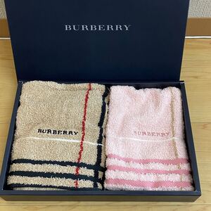 BURBERRY バーバリー フェイスタオル ウォッシュタオル　 ピンク　ベージュ　箱なし　no.186