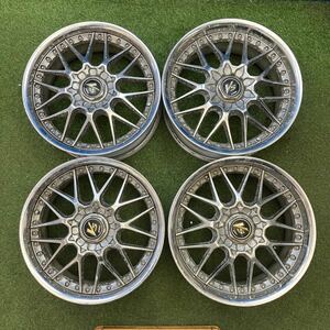 【0482】18インチ 8.0JJ 9.0JJ　WORK　VS　ワーク　18×8.0JJ +38 / 18×9.0JJ +45　PCD114.3　5穴　ハブ径73　中古アルミホイール4本