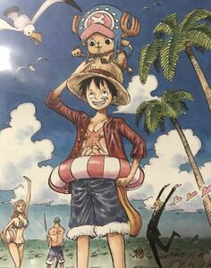 1円スタート　送料無料　ワンピース　複製原画　公式　新品未開封　ONE PIECE ルフィ　チョッパー 集英社　少年ジャンプ