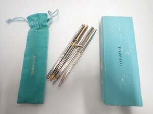 TIFFANY & CO ティファニー ボールペン MENARD Tクリップ + Tクリップ + STERLING パターモチーフ + STERLING 螺旋模様 ∬ 6E68A-48