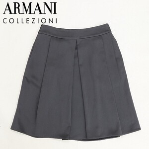 国内正規品◆ARMANI COLLEZIONI アルマーニ コレッツォーニ タック スカート ダークグレー 40